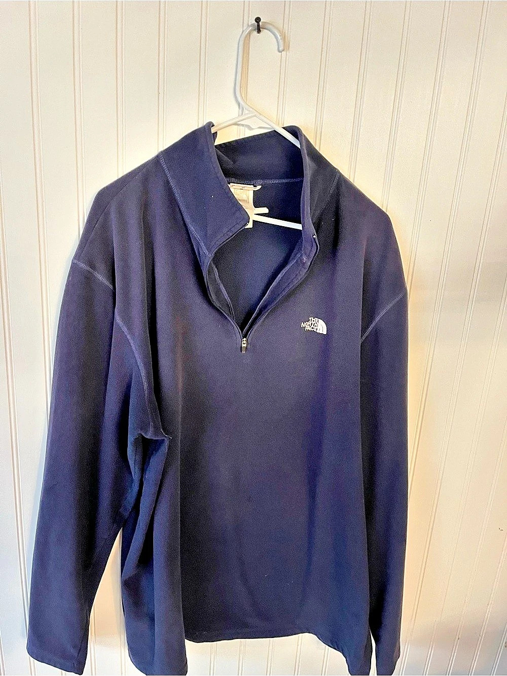The North Face TKA 100 Glacier Quarter-Zip Fleece Pullover Blue Medium